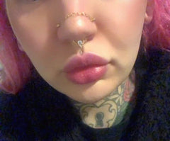 22k gold Nose chain