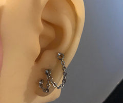 Triple ear piercing chain